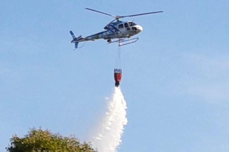 Ambiente suma un helicóptero y 35 brigadistas para el combate del fuego en el delta del Paraná