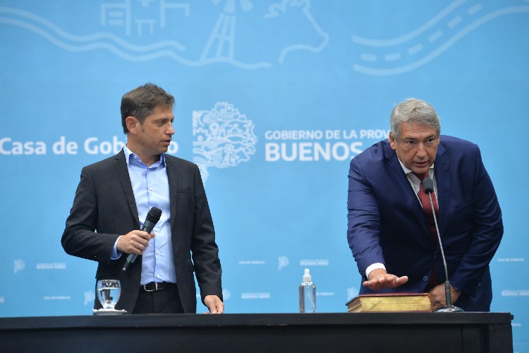Kicillof le tomó juramento a Jorge D´Onofrio como ministro de Transporte de la provincia de Buenos Aires 