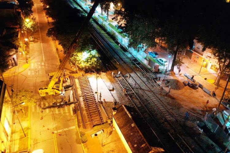 Obras en los Pasos a Niveles de San Fernando.