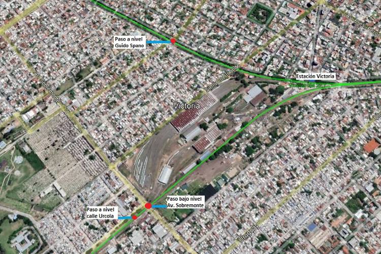 Obras en los Pasos a Niveles de San Fernando.