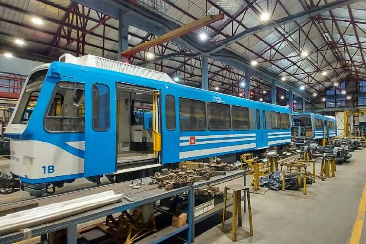 Trenes Argentinos avanza en el mantenimiento general de una de las formaciones del Tren de la Costa