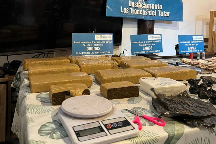 Dos detenidos en Tigre con casi 10 kilos de marihuana y medio de cocaína 