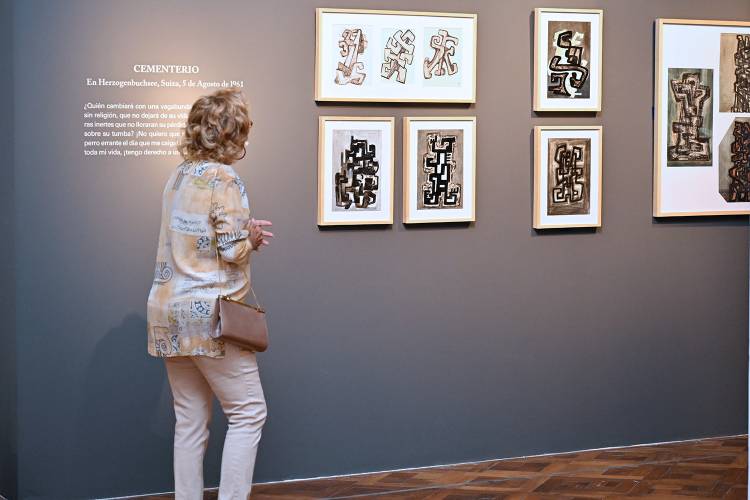 Julio Zamora acompañó la inauguración de la muestra “Moderna y Precolombina” de Magda Frank en el Museo de Arte Tigre 