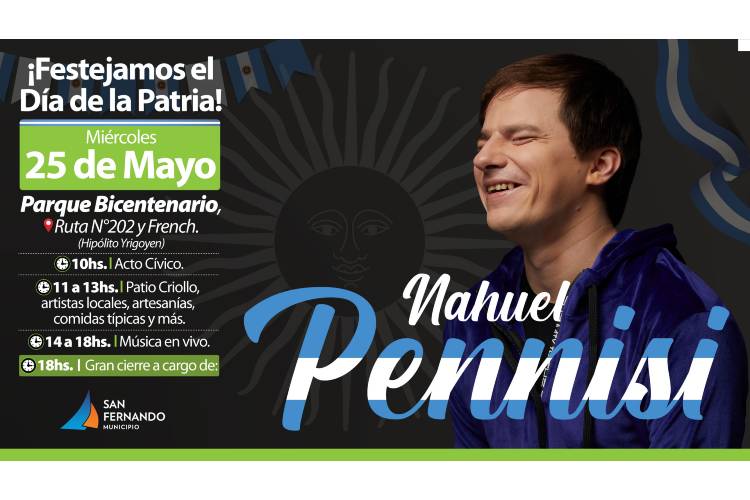 El show de Nahuel Pennisi en San Fernando se reprograma para el domingo 29 de mayo