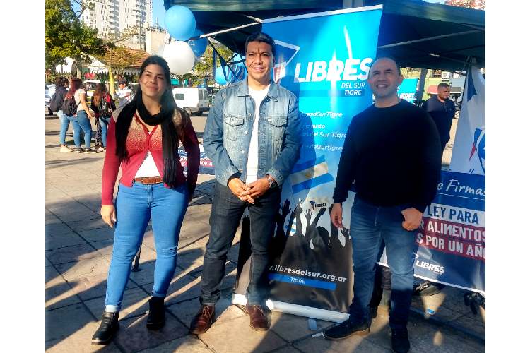 El Candidato a presidente de Libres del Sur Jesús Escobar visitó Tigre 