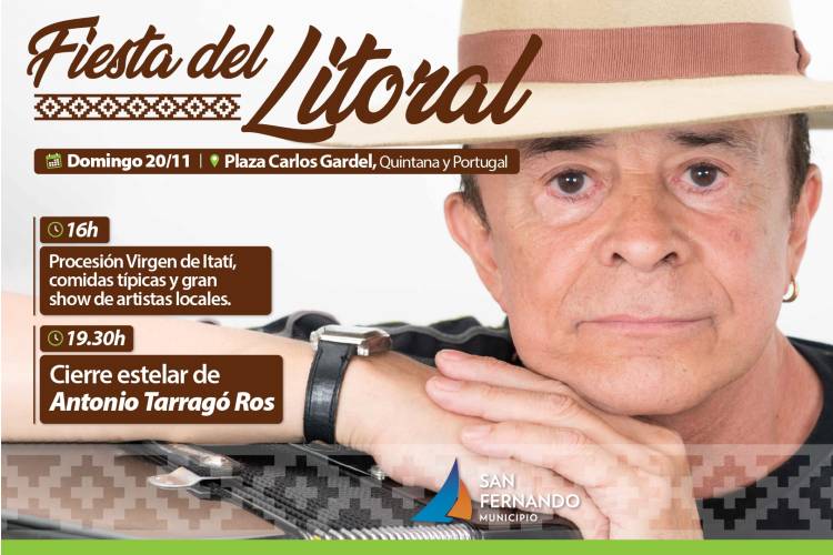 Antonio Tarragó Ros cerrará este domingo la 25ª Fiesta del Litoral en San Fernando