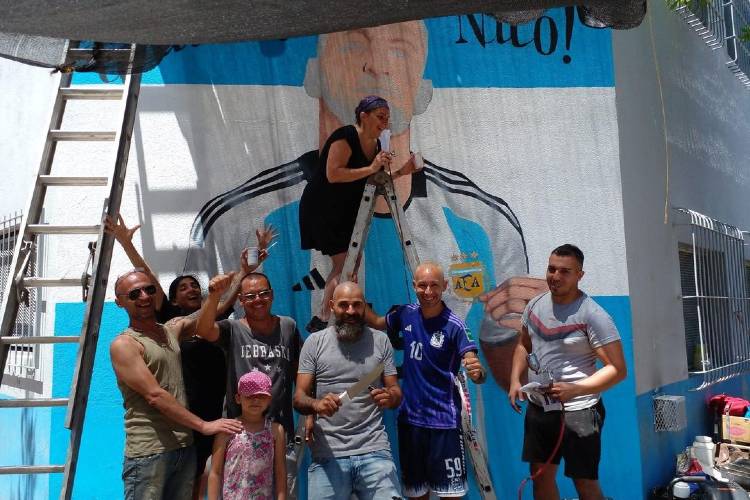 Mural Nicolás Otamendi