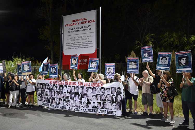 Tigre acompañó la marcha en memoria de los trabajadores víctimas de dictadura en el ex astillero Astarsa