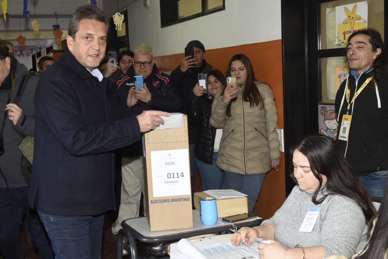 Sergio Massa votando en Tigre