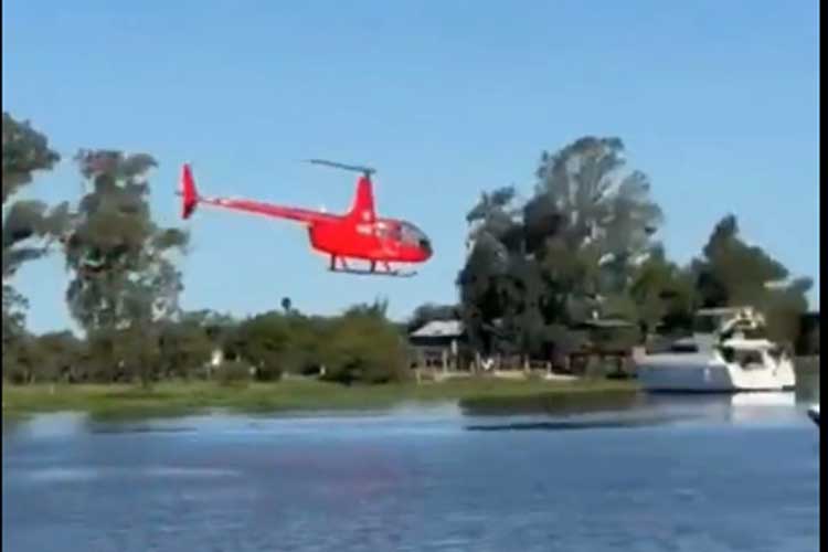 Murió un empresario al caer su helicóptero en el Río Paraná, a la altura de Ramallo
