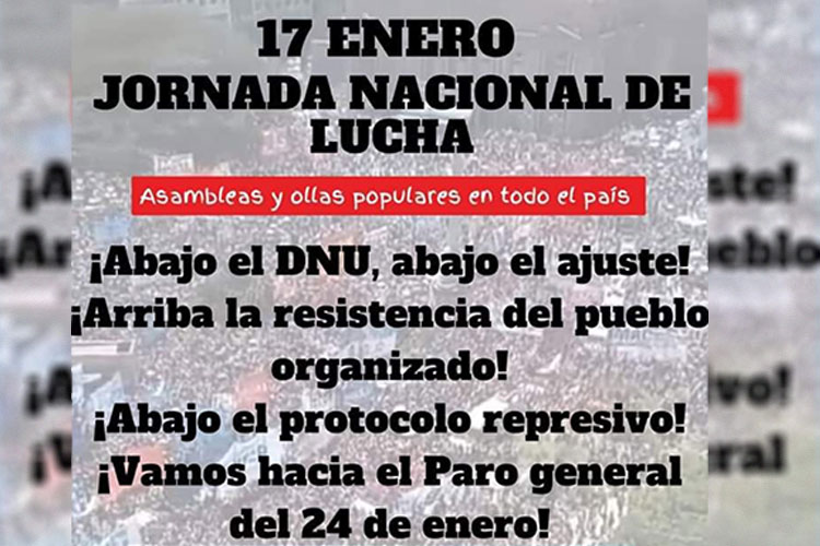 Jornada Nacional de lucha en San Isidro: Las ollas están vacías. Libres del Sur