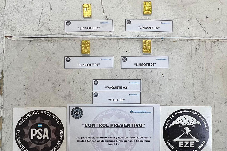 Operativo “Yerba dorada”: Detuvieron a dos personas por contrabando de lingotes de oro.