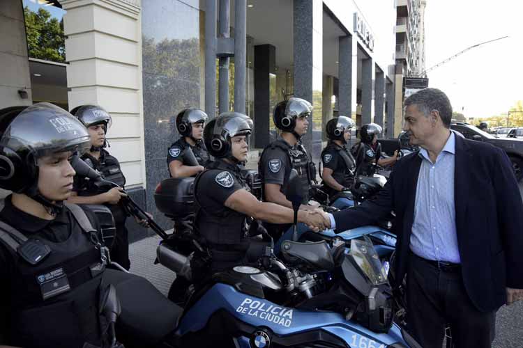 Jorge Macri anunció refuerzo de patrullaje policial en moto en la ciudad de Buenos Aires