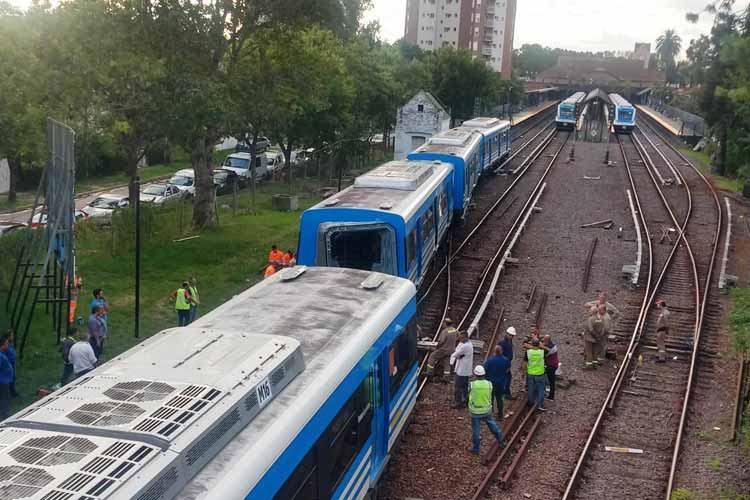 Descarriló un tren en la estación Tigre Descarriló un tren en la estación Tigre