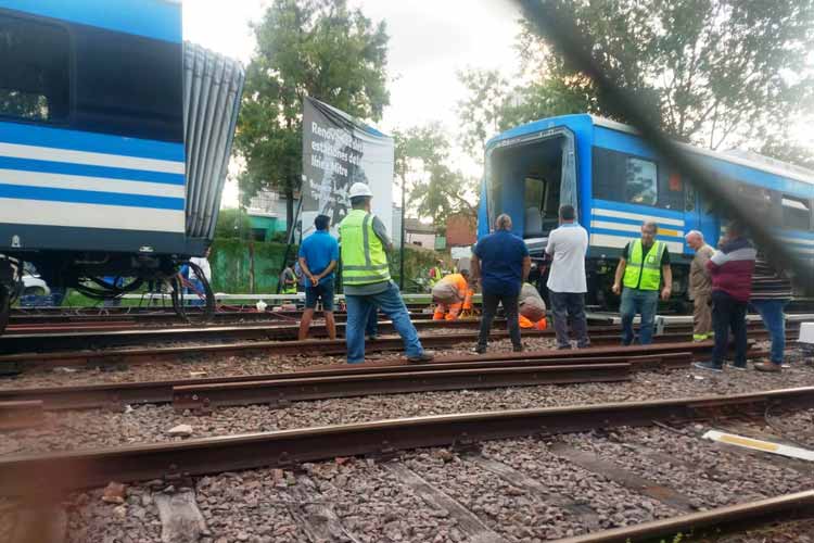 Descarriló un tren en la estación Tigre Descarriló un tren en la estación Tigre