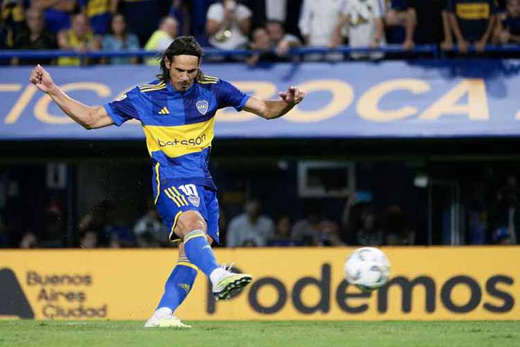 Boca se le ganó a Belgrano con tres goles de Cavani y avanza en la tabla de la Copa de la Liga