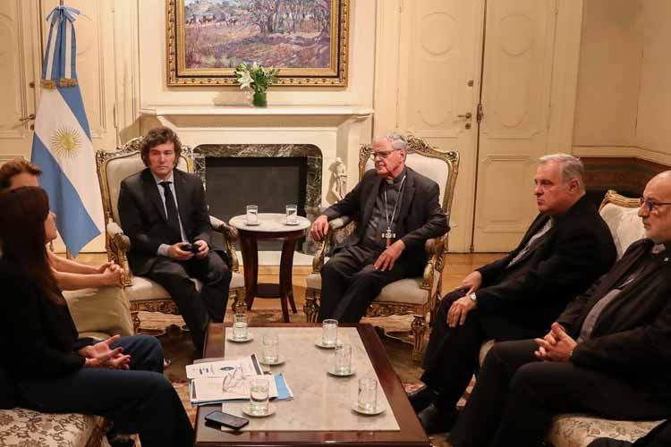 Milei recibió a la Conferencia Episcopal Milei recibió a la Conferencia Episcopal