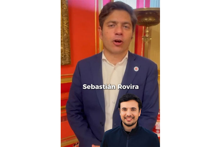 Axel Kicillof sumó su respaldo a Sebastián Rovira y apuntó contra Zamora