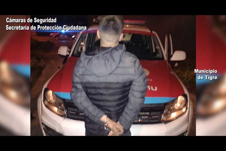 cámaras del COT permitieron detener a un ladrón tras el robo de una moto en El Talar