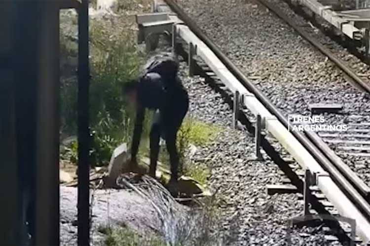 Intentó robar cables en el tren Mitre, casi muere electrocutado y terminó detenido