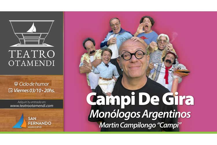 San Fernando: Campi, Lorena Vega y The Beats en la cartelera del Teatro Otamendi este fin de semana San Fernando: Campi, Lorena Vega y The Beats en la cartelera del Teatro Otamendi este fin de semana