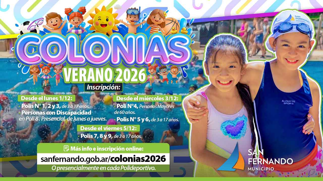 Empieza la inscripción de las Colonias de Verano San Fernando 2026: fechas, sedes y requisitos