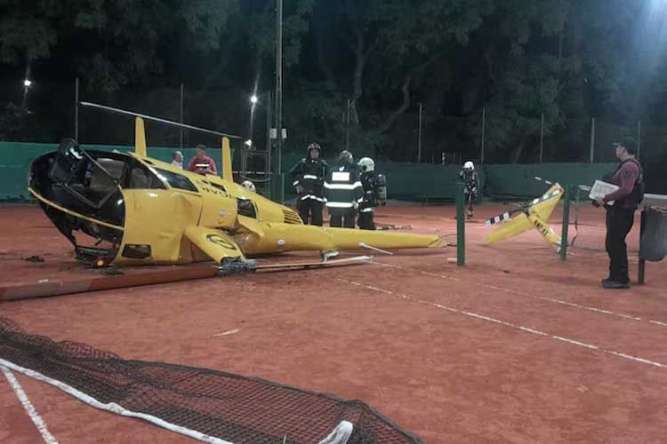 Un helicóptero cayó en el predio del ex KDT de Palermo: hay cuatro personas heridas