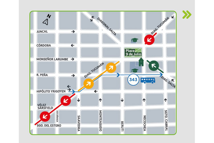 San Isidro implementa cambios de sentido en Martínez en Diagonal Tucumán y Diagonal Salta