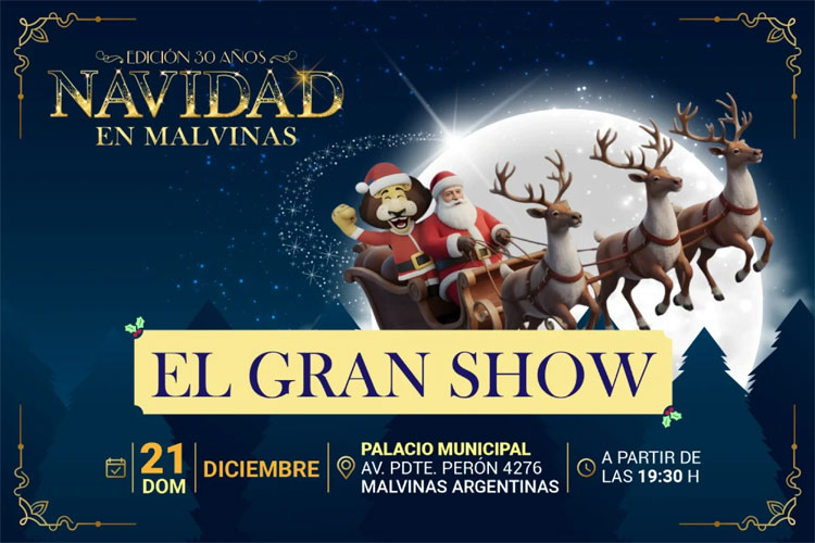 Malvinas Argentinas presenta el Gran Show de Navidad con más de 100 artistas y un despliegue inédito