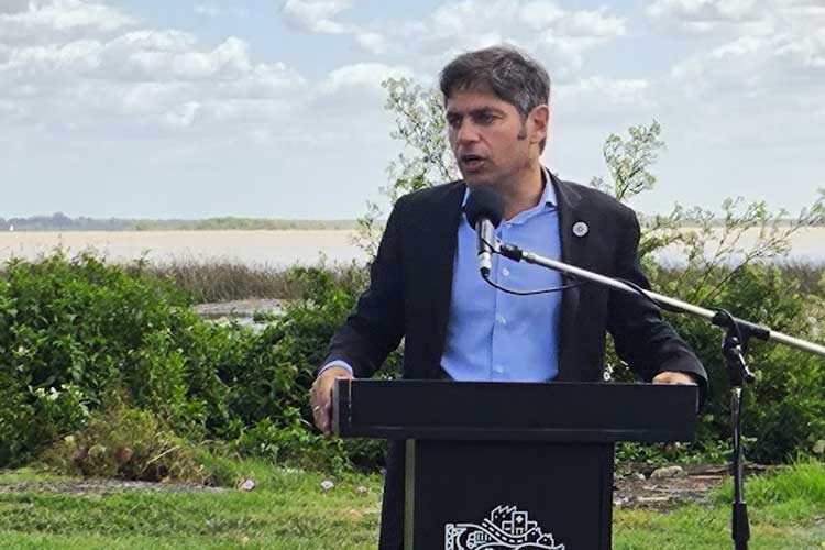 En San Isidro, Axel Kicillof acusó al Gobierno nacional de recortar fondos clave para la seguridad bonaerense