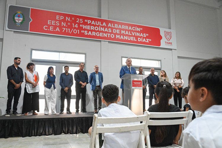 Julio Zamora inauguró el nuevo edificio de la EP N.° 25, EES N.° 14 y CEA N.° 711/01 en Tigre. Escuela, Aula Julio Zamora inauguró el nuevo edificio de la EP N.° 25, EES N.° 14 y CEA N.° 711/01 en Tigre. Escuela, Aula