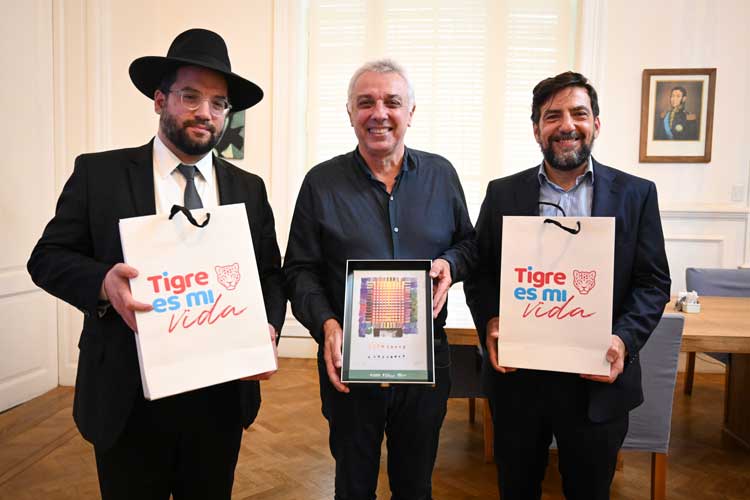 Julio Zamora recibió al rabino Eliahu Hamra en Tigre y participará del acto por los 32 años del atentado a la AMIA
