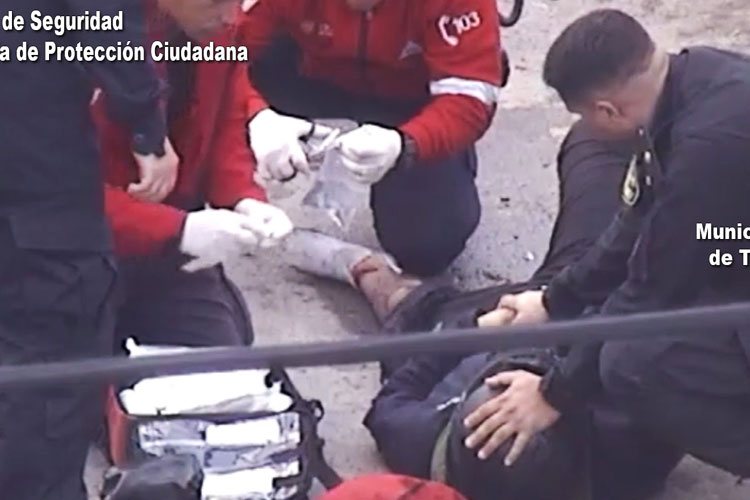 Choque en Rincón de Milberg: una maniobra indebida terminó con un motociclista herido