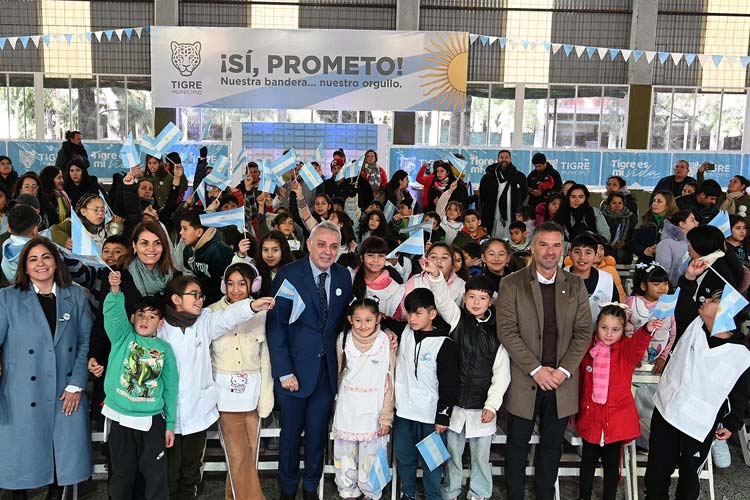 Más de 100 alumnos de escuelas isleñas de Tigre realizaron la Promesa de Lealtad a la Bandera