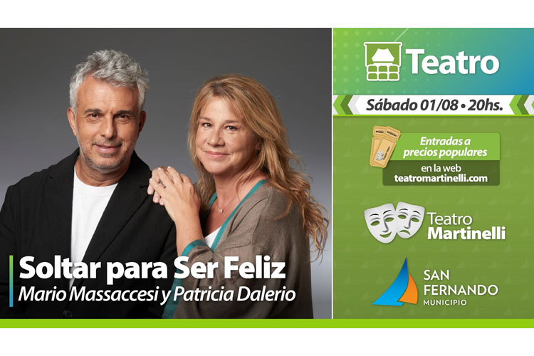 Mario Massaccesi presenta “Soltar para ser feliz” en el Teatro Martinelli de San Fernando