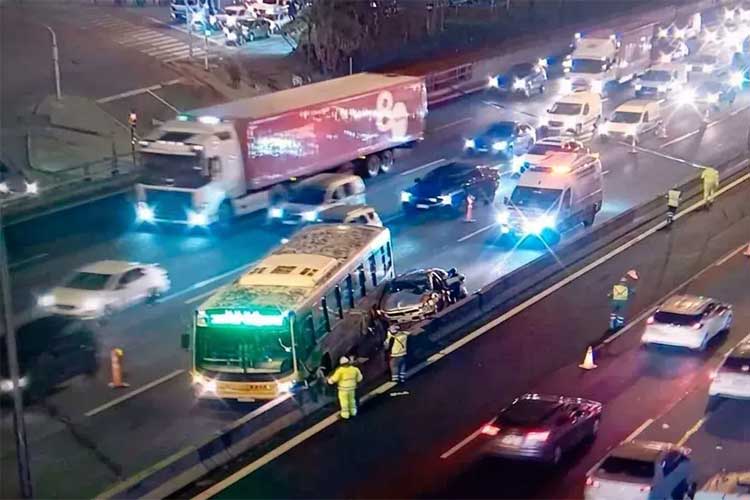 Choque múltiple en Panamericana: seis vehículos involucrados y cinco heridos
