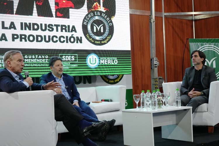 Merlo: Menéndez recibió a Pichetto y Echarren en la Expo Industrial Hecho en Merlo